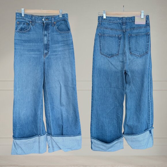MOTHER Denim - MOTHER Blue Wide-Leg Jeans